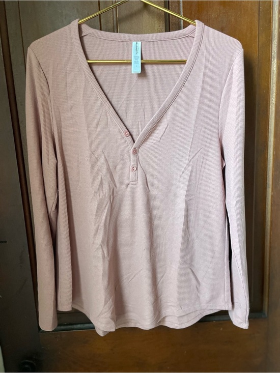 Fabletics Tops - Fabletics women's large long sleeve pink henley top
